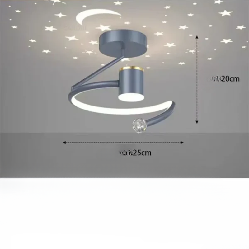 LED Starry Sky Ceiling Light, Aluminium, Dimmable, 24 cm