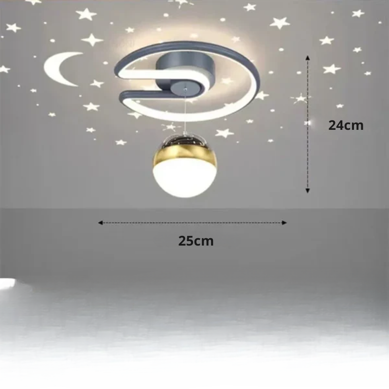 LED Starry Sky Ceiling Light, Aluminium, Dimmable, 24 cm