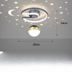 LED Starry Sky Ceiling Light, Aluminium, Dimmable, 24 cm