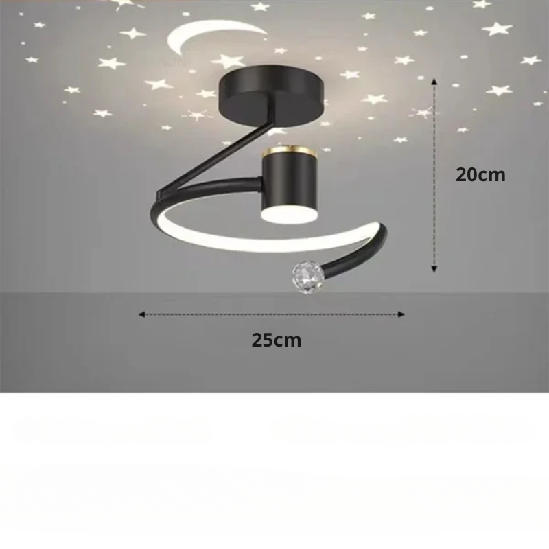 LED Starry Sky Ceiling Light, Aluminium, Dimmable, 24 cm