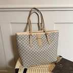 Leopard and Geometric Print Tote Bag with Sturdy Handles