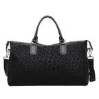 Leopard Print Travel Duffel Bag with Detachable Shoulder Strap