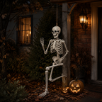 Life Size Halloween Poseable Skeleton Decoration 165cm