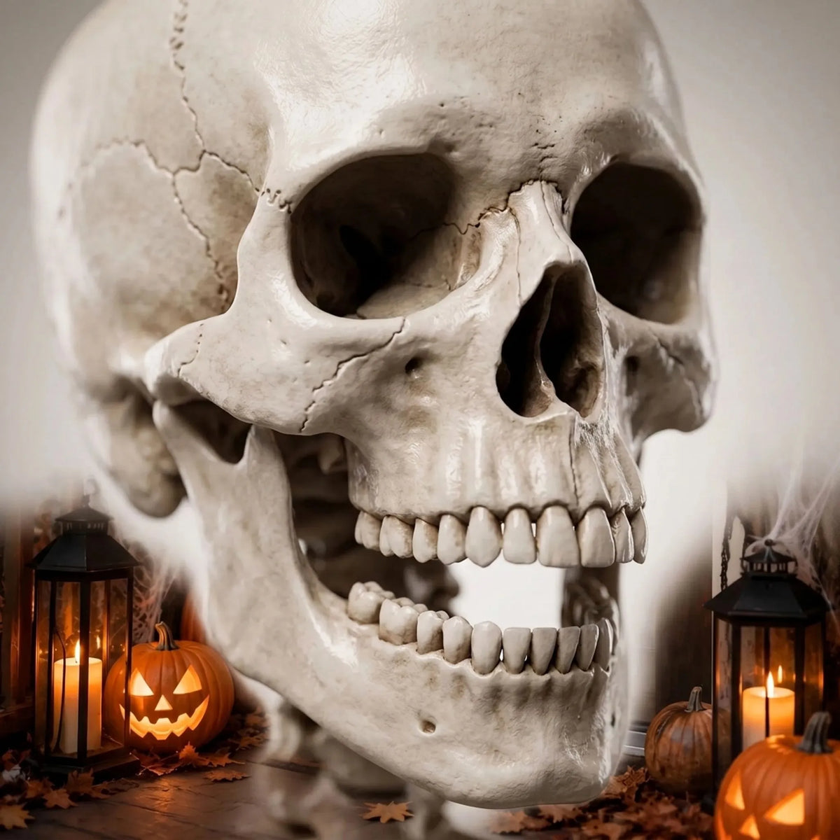 Life Size Halloween Poseable Skeleton Decoration 165cm
