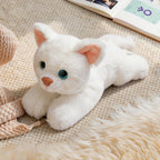 Lifelike Cat Plush Cuddle Pillow, Faux Fur, 10 inch