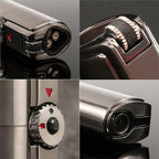 Windproof Triple Jet Torch Lighter for Outdoor Use - Built-in Cigar Punch, view 4