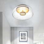 Modern LED Ceiling Light for Entrance or Living Room - Smoke Grey Amber, view 2