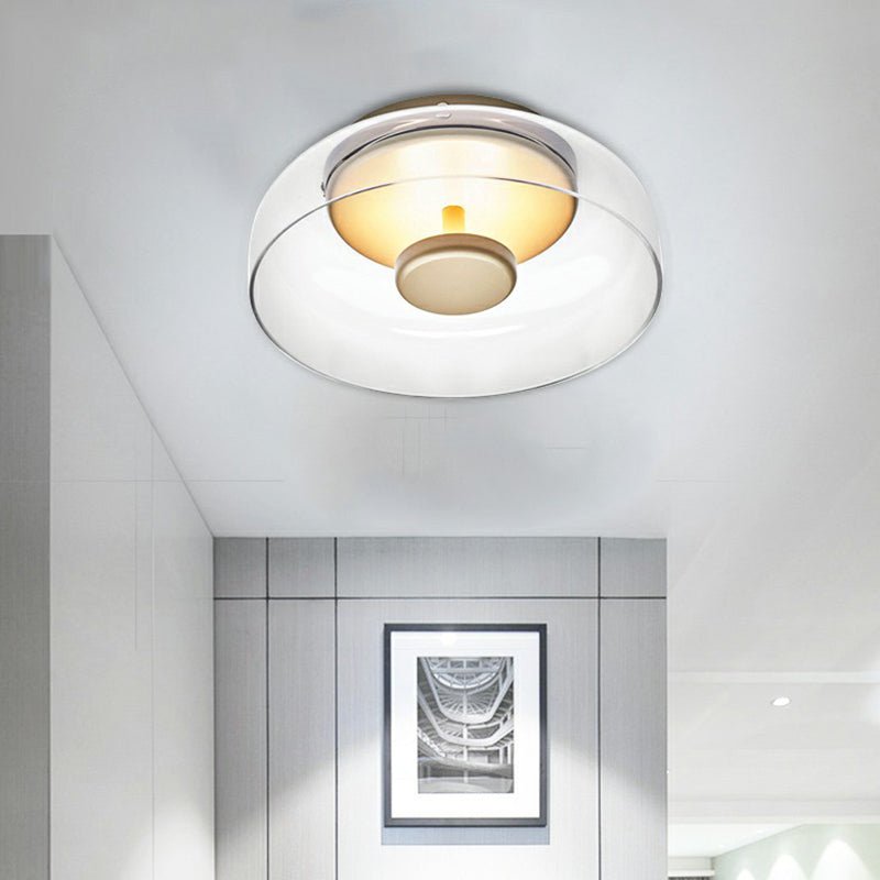 Modern LED Ceiling Light for Entrance or Living Room - Smoke Grey Amber, view 2