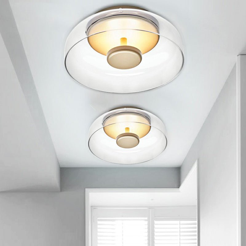 Modern LED Ceiling Light for Entrance or Living Room - Smoke Grey Amber, view 4