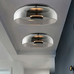 Modern LED Ceiling Light for Entrance or Living Room - Smoke Grey Amber, view 5