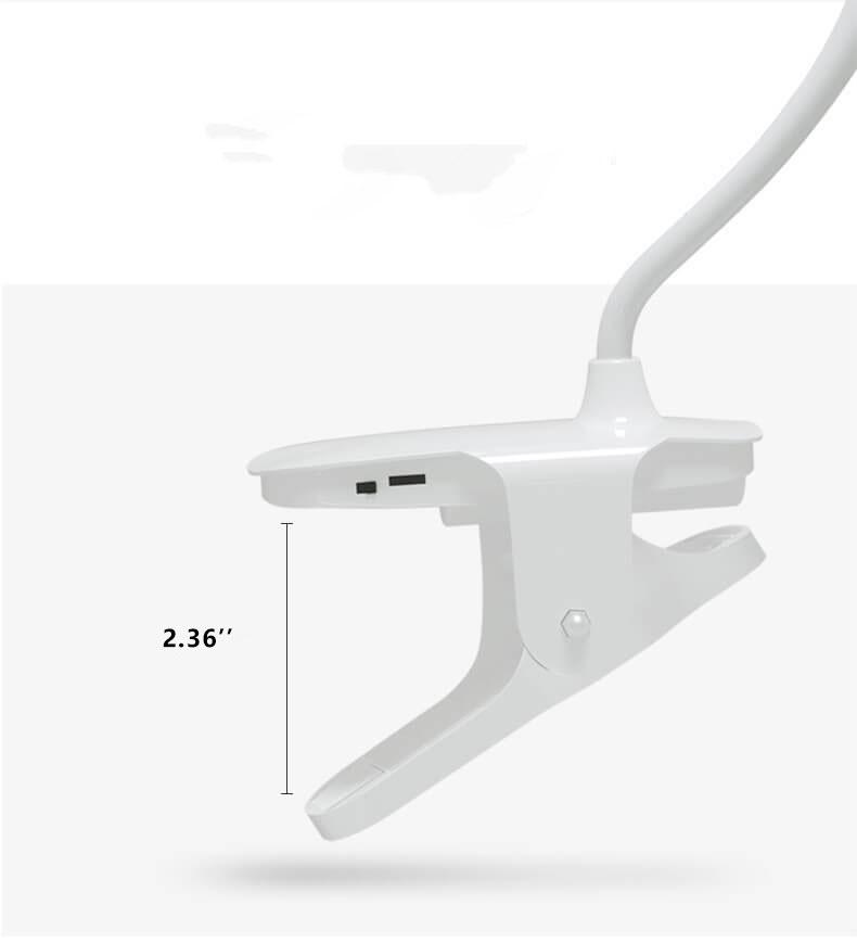 LED Clip Desk Lamp Rechargeable for Eye Protection - ABS, 320lm, view 16