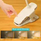 LED Clip Desk Lamp Rechargeable for Eye Protection - ABS, 320lm, view 4