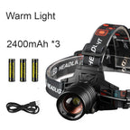 Rechargeable Waterproof LED Work Headlamp for Camping and Outdoors - Zoomable, view 2