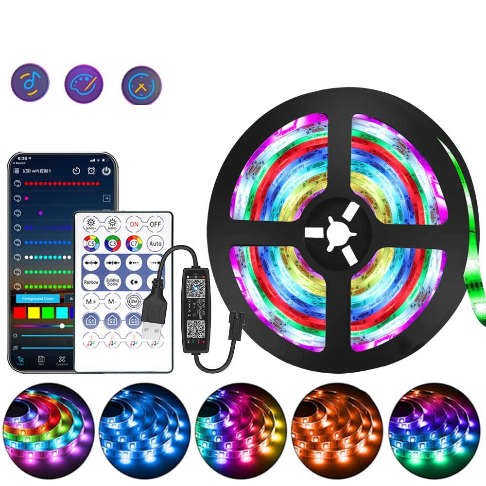 RGB LED Light Strip for Indoor Decoration - 5V USB Powered, Smd5050, 1M-20M, view 5
