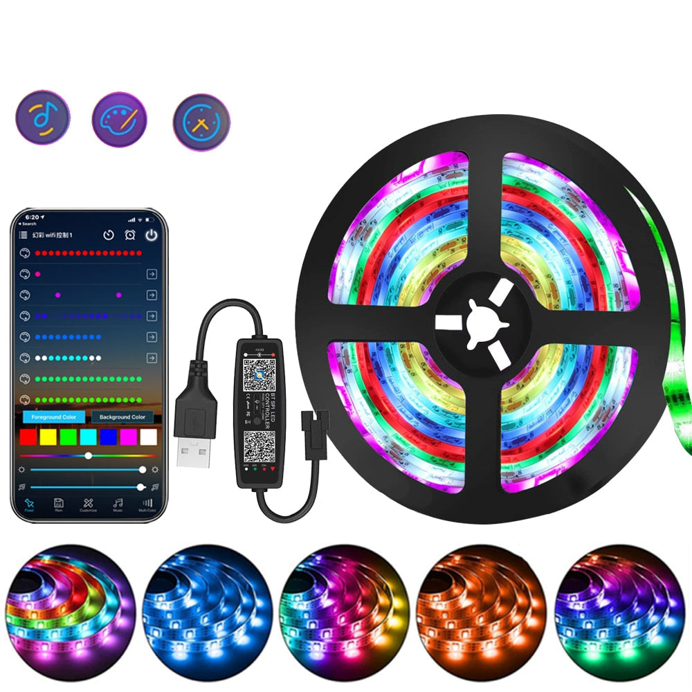 RGB LED Light Strip for Indoor Decoration - 5V USB Powered, Smd5050, 1M-20M, view 6