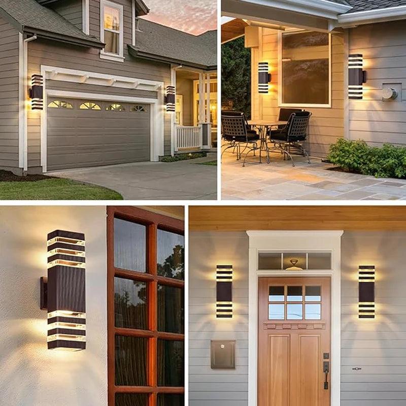 LED Outdoor Wall Light Up & Down IP65 - E27 Socket, Acrylic, 25x10x8 cm, view 2