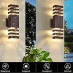 LED Outdoor Wall Light Up & Down IP65 - E27 Socket, Acrylic, 25x10x8 cm, view 3