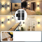 LED Outdoor Wall Light Up & Down IP65 - E27 Socket, Acrylic, 25x10x8 cm, view 4