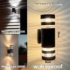 LED Outdoor Wall Light Up & Down IP65 - E27 Socket, Acrylic, 25x10x8 cm, view 9