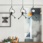 Retro Iron Man Pendant Light for Home - Adjustable Length, 3 Finishes, view 16