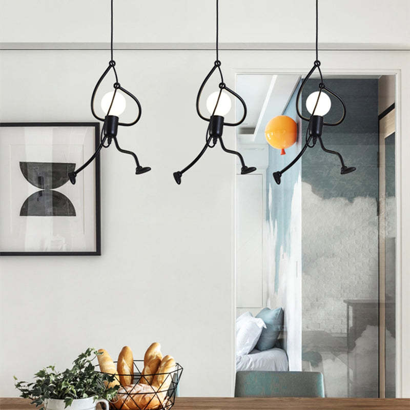 Retro Iron Man Pendant Light for Home - Adjustable Length, 3 Finishes, view 16