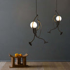 Retro Iron Man Pendant Light for Home - Adjustable Length, 3 Finishes, view 17