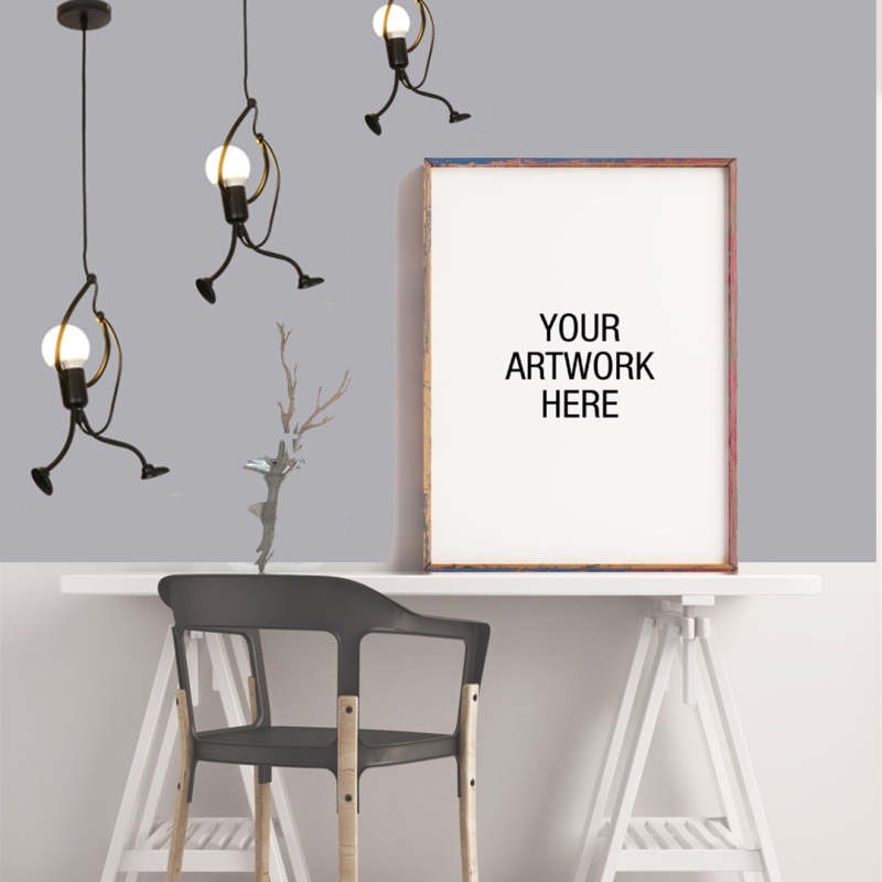 Retro Iron Man Pendant Light for Home - Adjustable Length, 3 Finishes, view 18