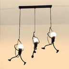 Retro Iron Man Pendant Light for Home - Adjustable Length, 3 Finishes, view 2
