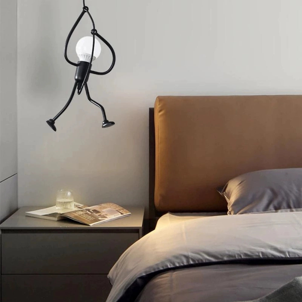 Retro Iron Man Pendant Light for Home - Adjustable Length, 3 Finishes, view 5