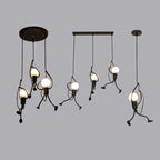 Retro Iron Man Pendant Light for Home - Adjustable Length, 3 Finishes, view 6