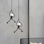 Retro Iron Man Pendant Light for Home - Adjustable Length, 3 Finishes