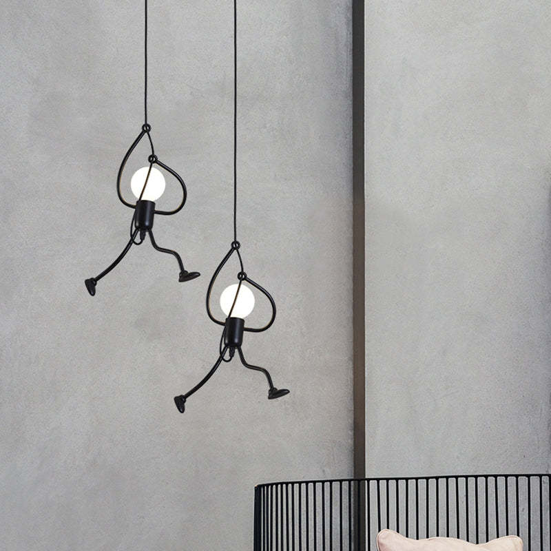 Retro Iron Man Pendant Light for Home - Adjustable Length, 3 Finishes