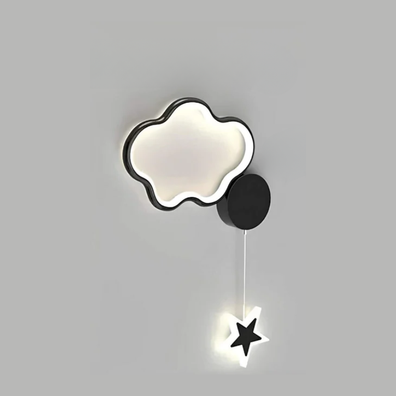 Magical Wall Lamp with Clouds, Stars and Moon - LED, Plastic, White or Black, view 14