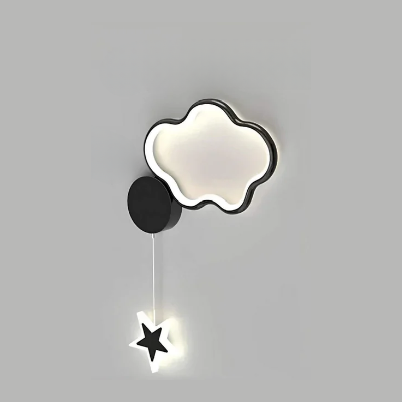 Magical Wall Lamp with Clouds, Stars and Moon - LED, Plastic, White or Black, view 2