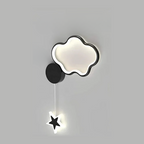 Magical Wall Lamp with Clouds, Stars and Moon - LED, Plastic, White or Black, view 2