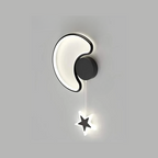 Magical Wall Lamp with Clouds, Stars and Moon - LED, Plastic, White or Black, view 5