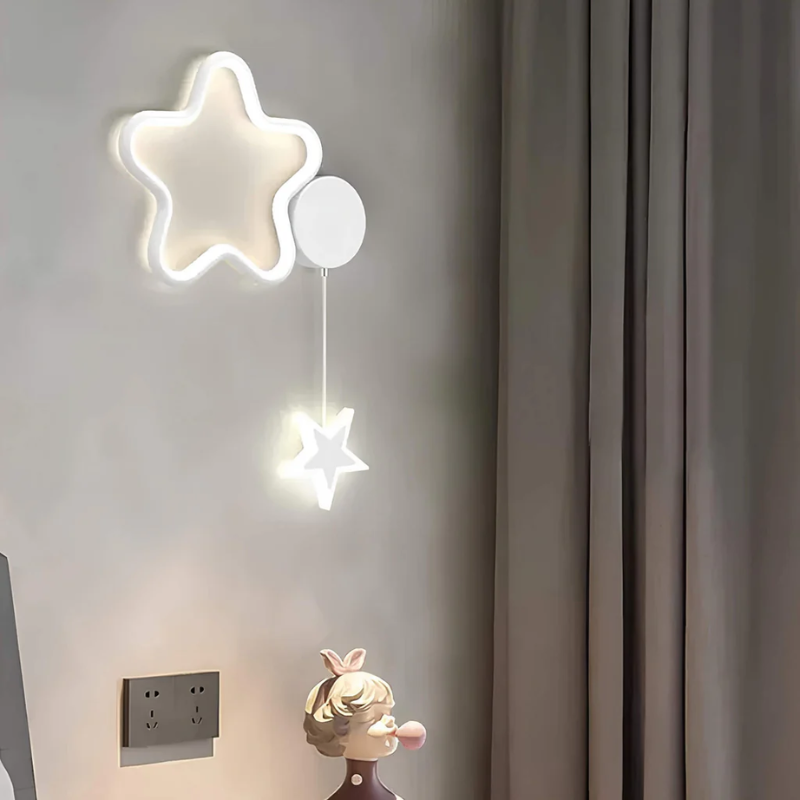 Magical Wall Lamp with Clouds, Stars and Moon - LED, Plastic, White or Black, view 7