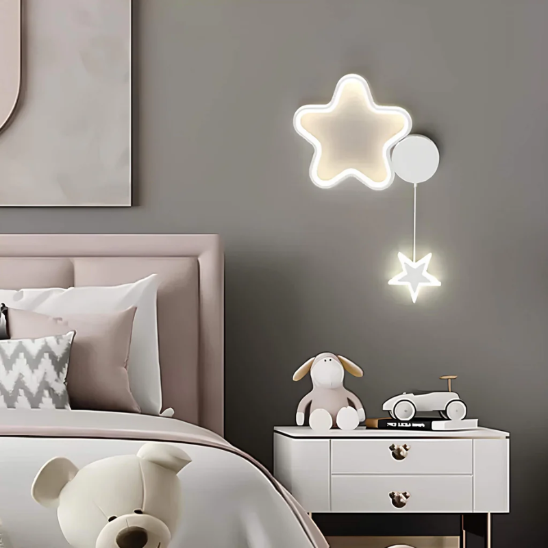 Magical Wall Lamp with Clouds, Stars and Moon - LED, Plastic, White or Black, view 8