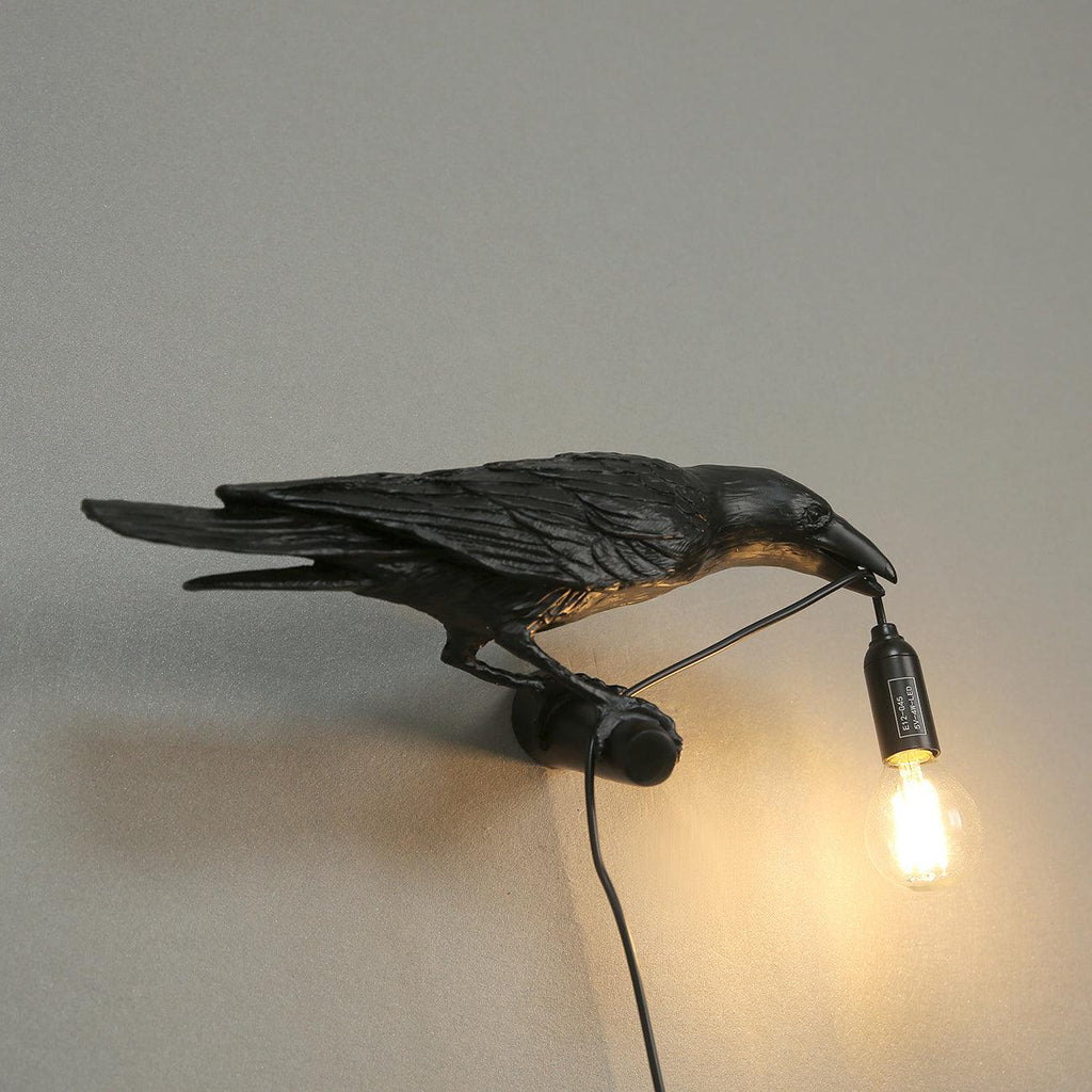 Bird Wall Light for Indoor Use - Resin, LED Compatible, 32.8cm Diameter, view 2