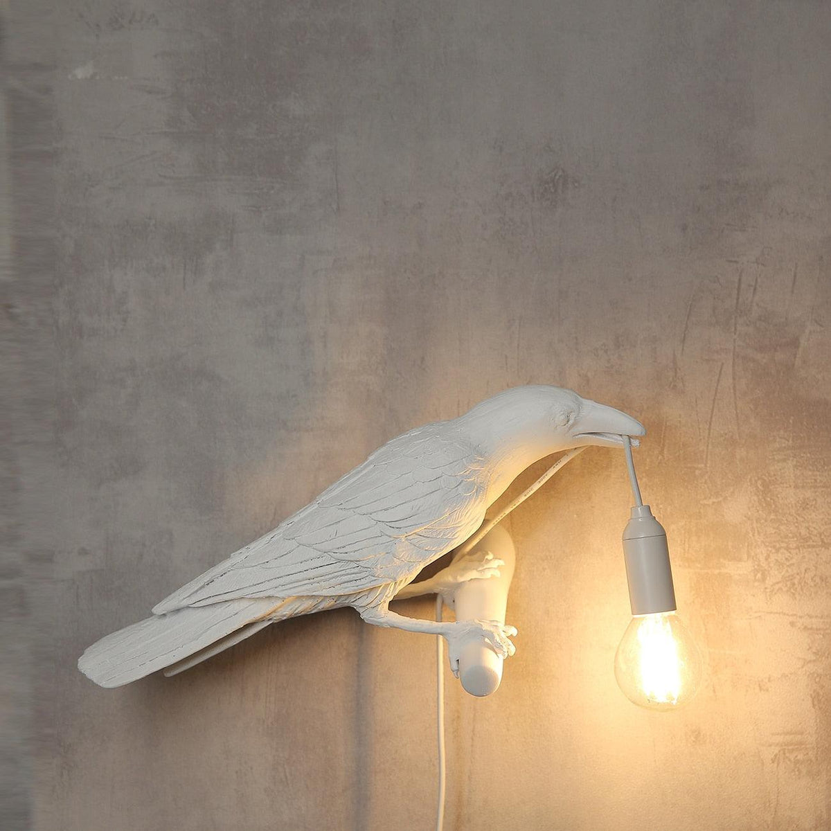 Bird Wall Light for Indoor Use - Resin, LED Compatible, 32.8cm Diameter, view 3