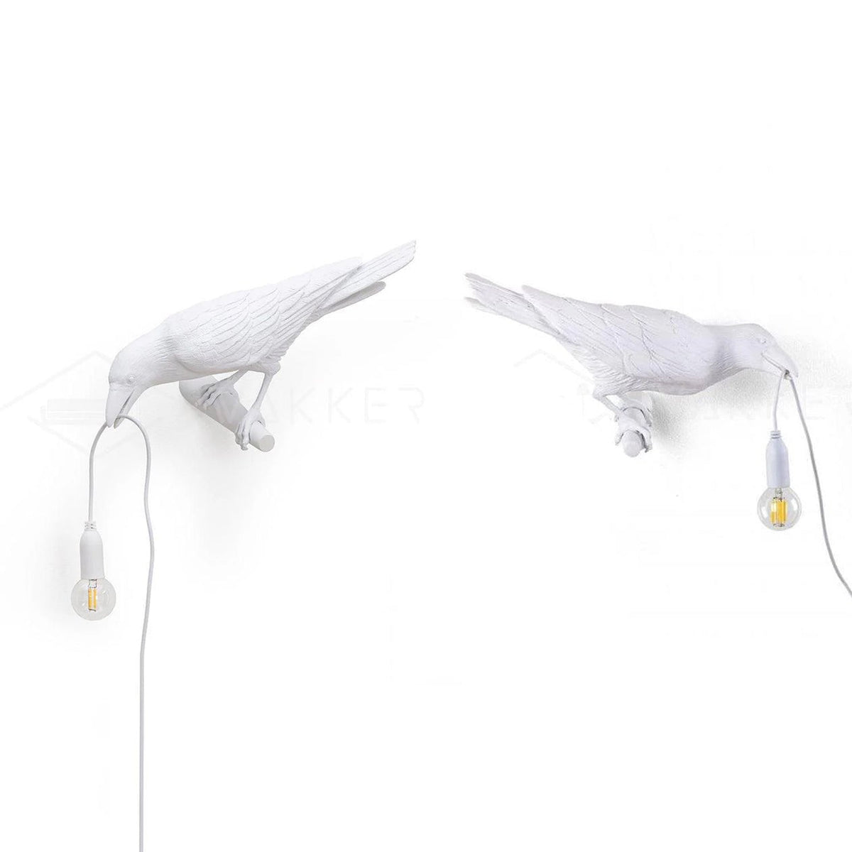 Bird Wall Light for Indoor Use - Resin, LED Compatible, 32.8cm Diameter, view 30