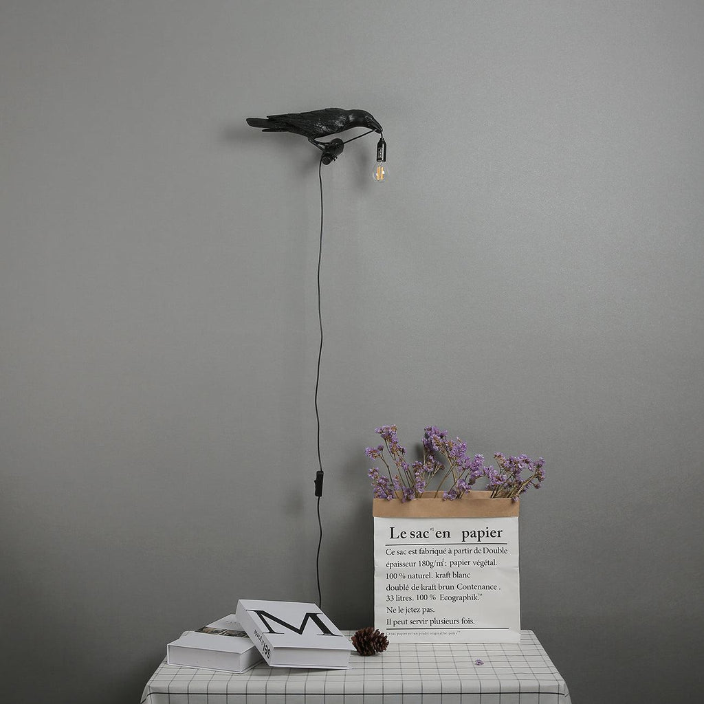 Bird Wall Light for Indoor Use - Resin, LED Compatible, 32.8cm Diameter, view 8
