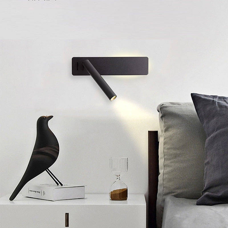 Rotatable LED Wall Reading Light for Bedroom - Dimmable, 360° Swivel, view 2