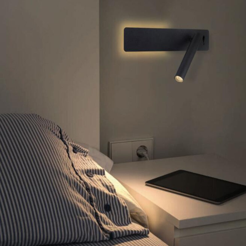 Rotatable LED Wall Reading Light for Bedroom - Dimmable, 360° Swivel, view 4