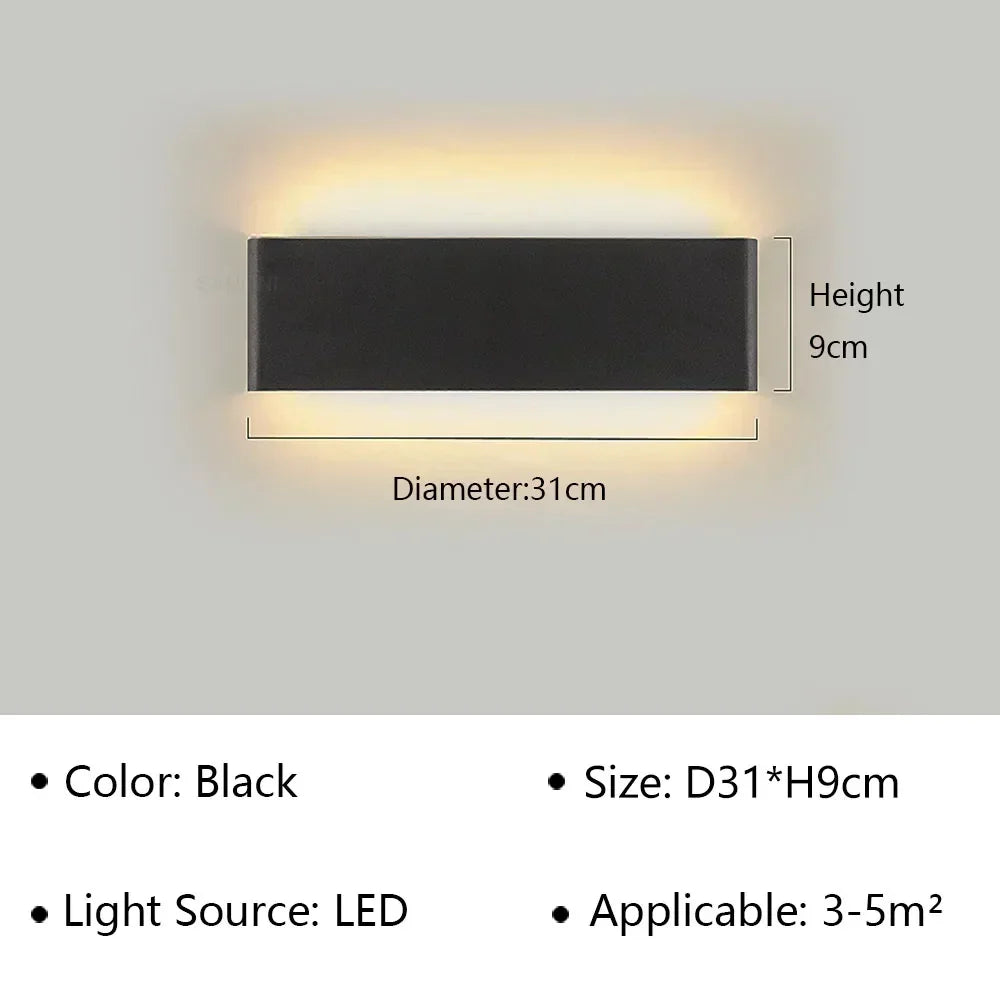 Modern LED Wall Lamp for Bedroom, Hallway, Bathroom - 12W, Warm White, view 11
