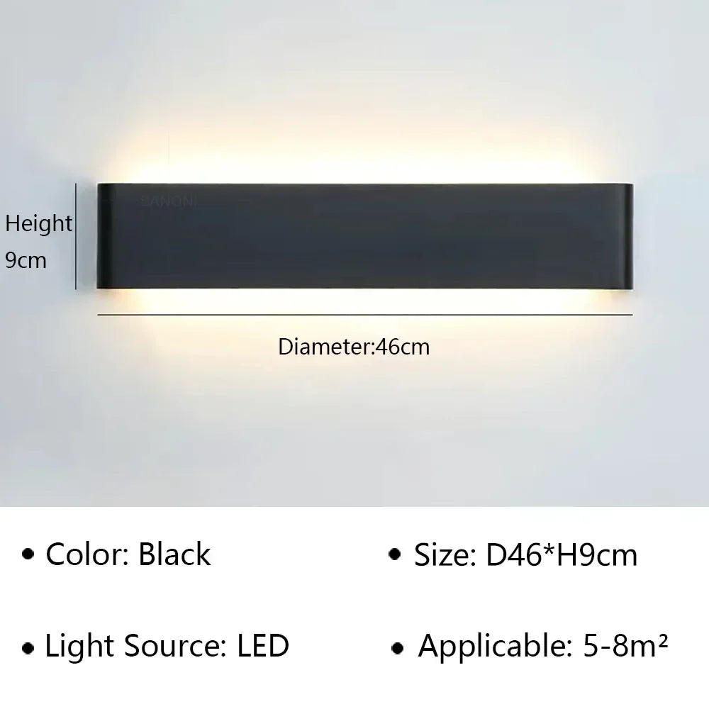 Modern LED Wall Lamp for Bedroom, Hallway, Bathroom - 12W, Warm White, view 12