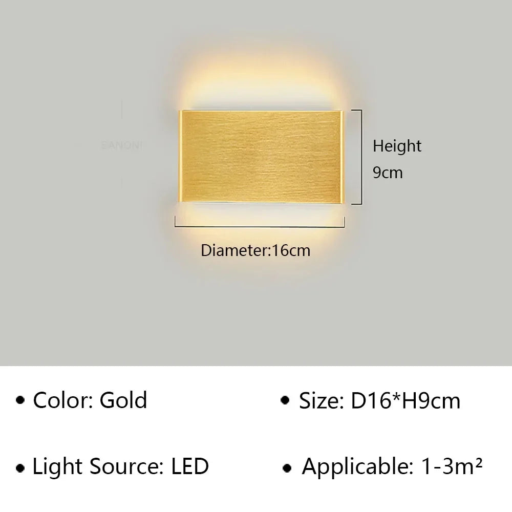 Modern LED Wall Lamp for Bedroom, Hallway, Bathroom - 12W, Warm White, view 13