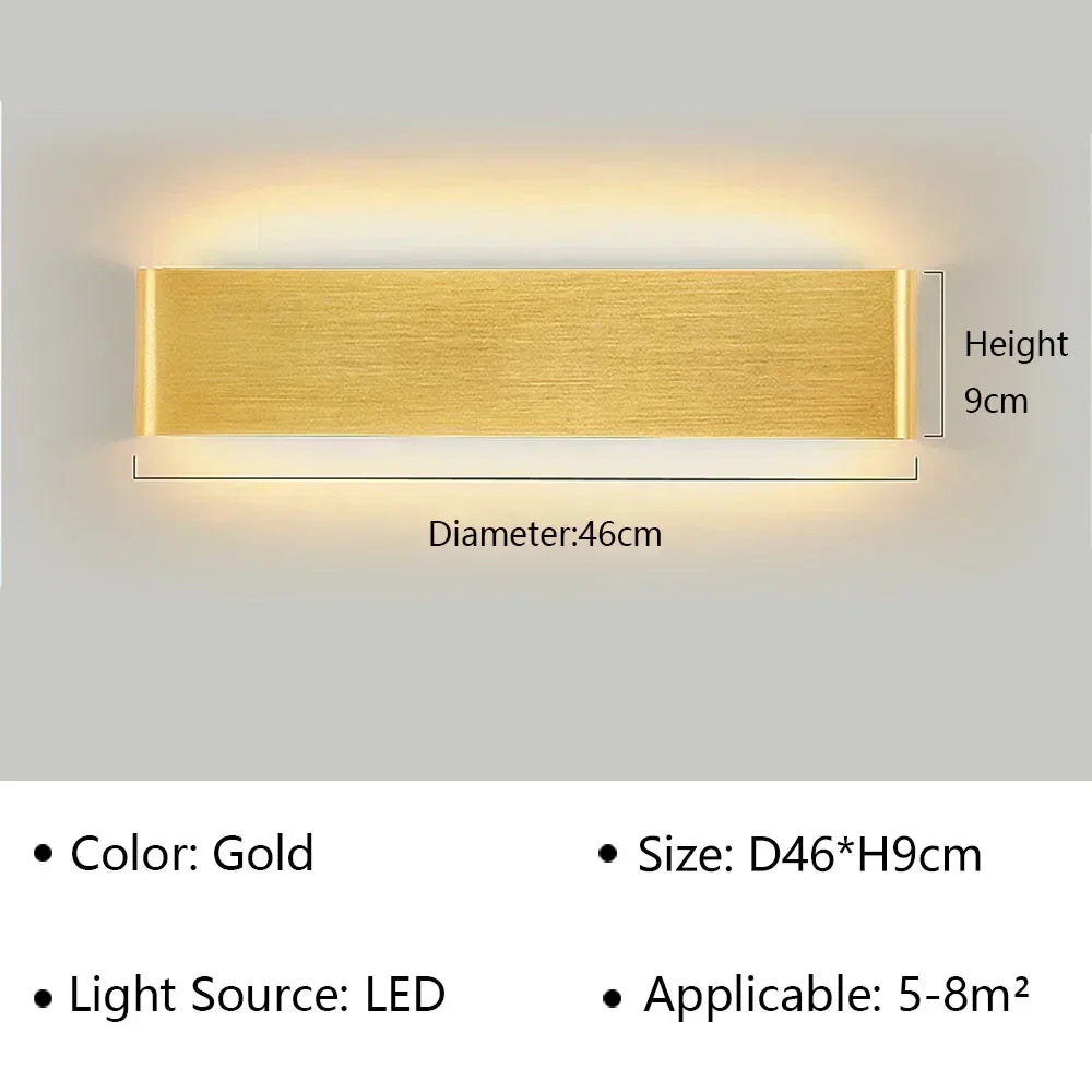Modern LED Wall Lamp for Bedroom, Hallway, Bathroom - 12W, Warm White, view 15