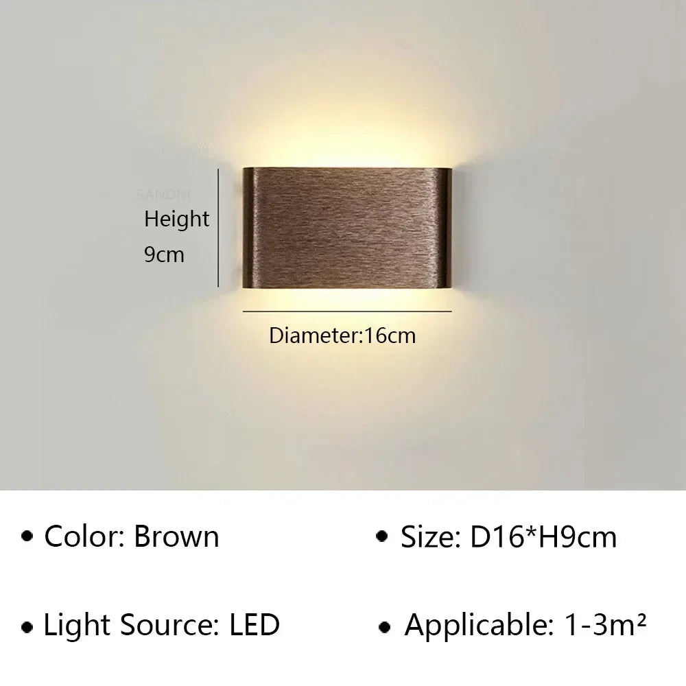 Modern LED Wall Lamp for Bedroom, Hallway, Bathroom - 12W, Warm White, view 16