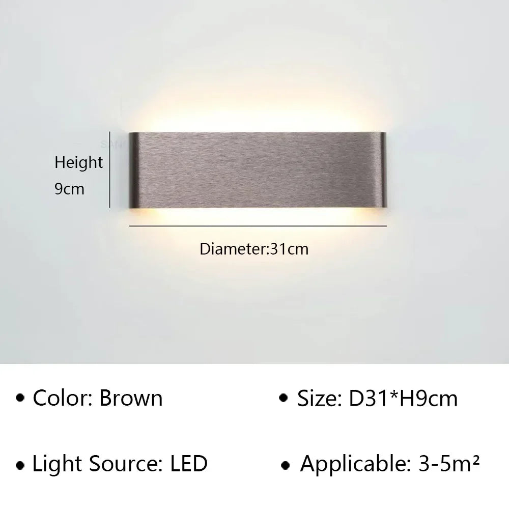 Modern LED Wall Lamp for Bedroom, Hallway, Bathroom - 12W, Warm White, view 17